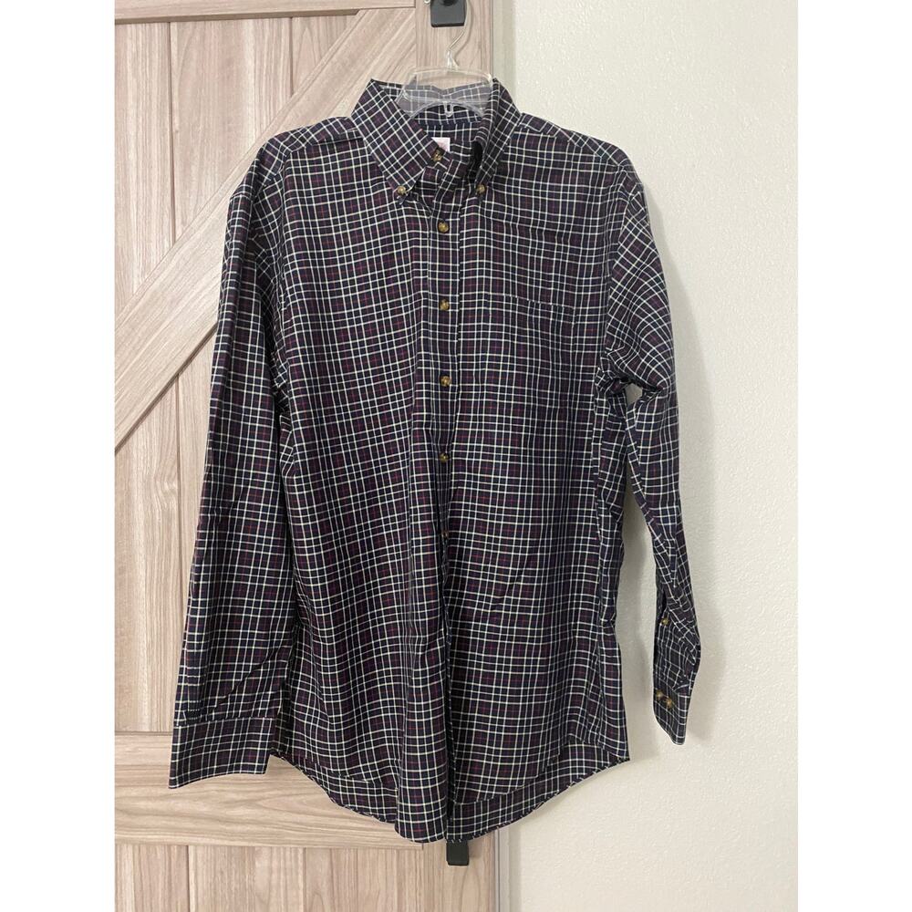 Brooks brothers medium plaid men’s button-down
